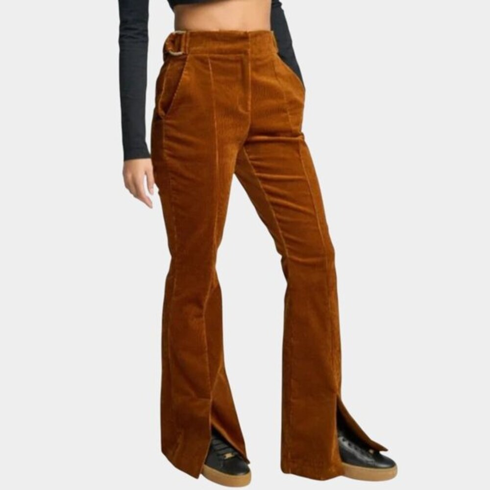 LITA by Ciara Corduroy‎ Flared Leg Pants 8 Brown Doe Retro 70s Y2K Fall NWOT
